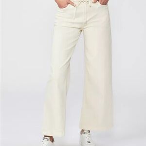 Paige Carly Pant 28 Warm Ecru Wide Leg EUC